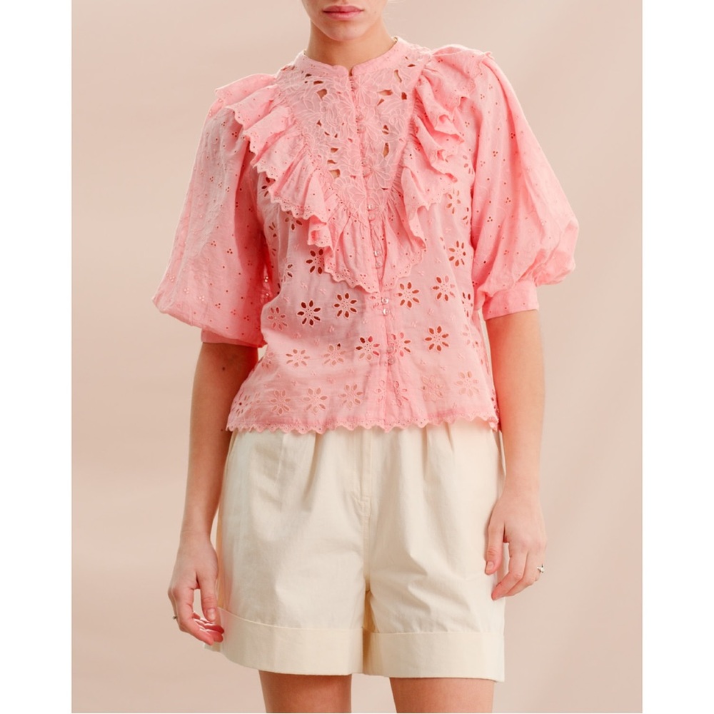 ByTimo Broderie Anglaise Ruffle Shirt